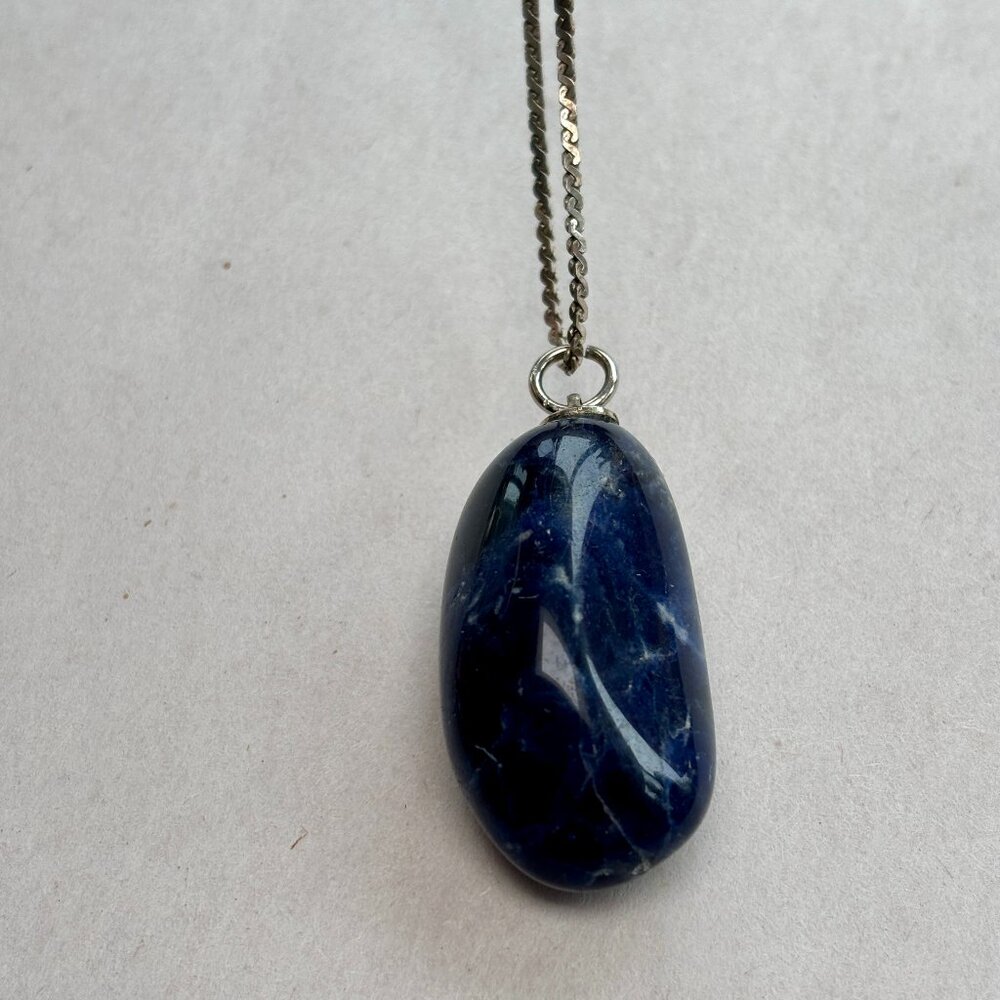 Deep Blueberry Sodalite Pendant
